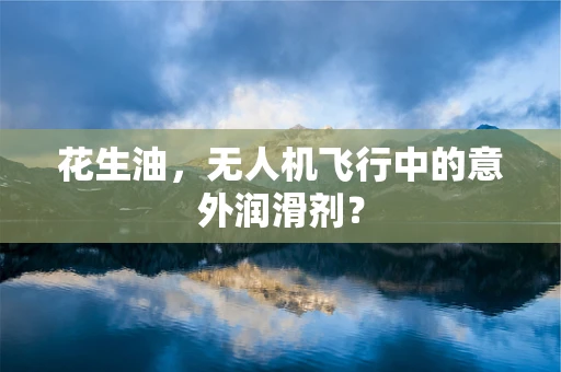 花生油，无人机飞行中的意外润滑剂？