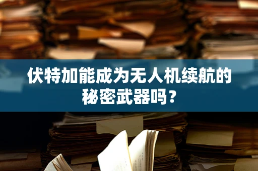 伏特加能成为无人机续航的秘密武器吗？