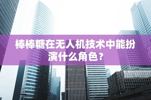 棒棒糖在无人机技术中能扮演什么角色？