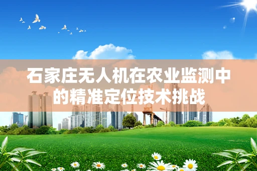 石家庄无人机在农业监测中的精准定位技术挑战