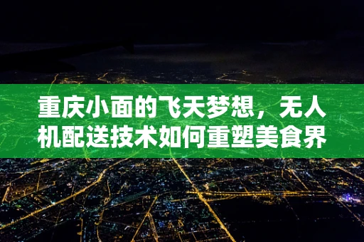 重庆小面的飞天梦想，无人机配送技术如何重塑美食界？