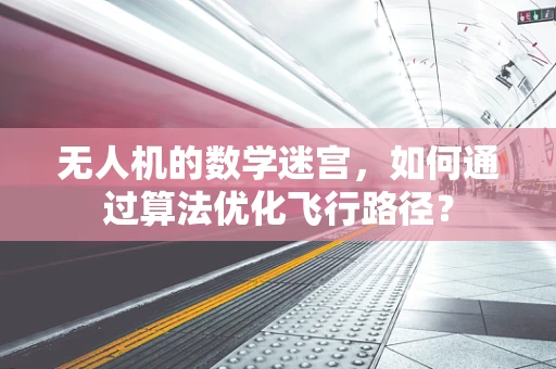 无人机的数学迷宫，如何通过算法优化飞行路径？