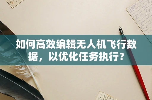 如何高效编辑无人机飞行数据，以优化任务执行？