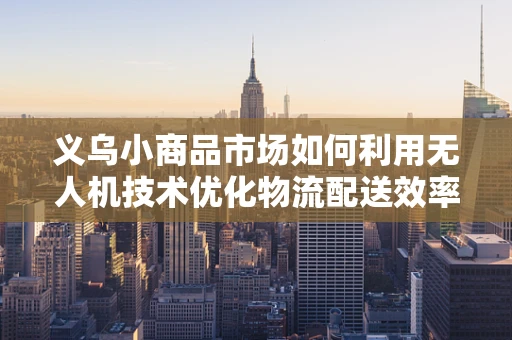 义乌小商品市场如何利用无人机技术优化物流配送效率？