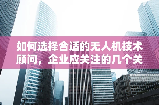 如何选择合适的无人机技术顾问，企业应关注的几个关键点？