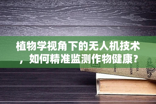植物学视角下的无人机技术，如何精准监测作物健康？