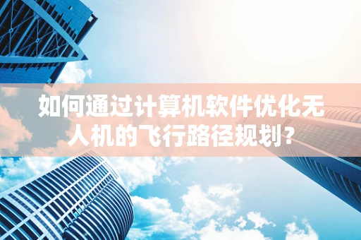如何通过计算机软件优化无人机的飞行路径规划？
