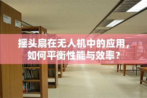 摇头扇在无人机中的应用，如何平衡性能与效率？