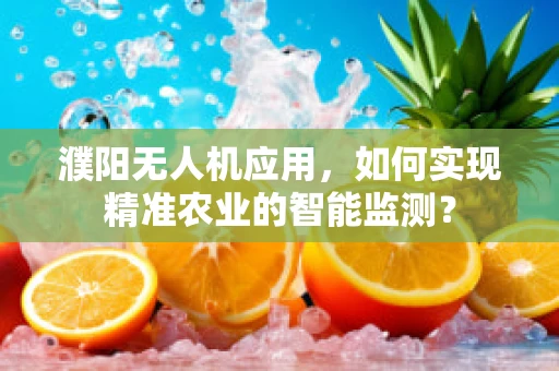 濮阳无人机应用，如何实现精准农业的智能监测？