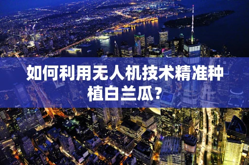 如何利用无人机技术精准种植白兰瓜？