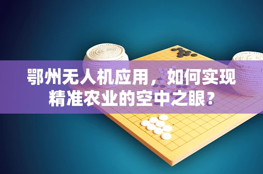 鄂州无人机应用，如何实现精准农业的空中之眼？