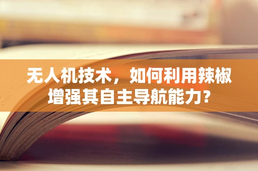 无人机技术，如何利用辣椒增强其自主导航能力？