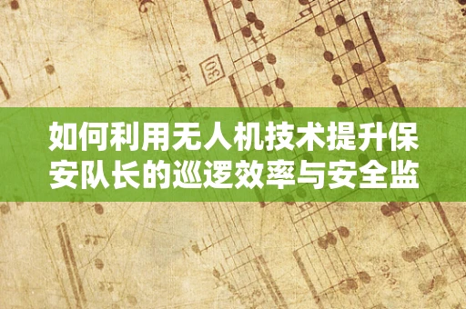 如何利用无人机技术提升保安队长的巡逻效率与安全监控？