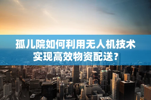 孤儿院如何利用无人机技术实现高效物资配送？