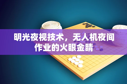 明光夜视技术，无人机夜间作业的火眼金睛