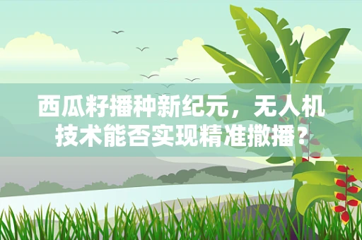 西瓜籽播种新纪元，无人机技术能否实现精准撒播？
