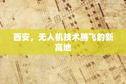 西安，无人机技术腾飞的新高地