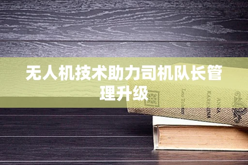 无人机技术助力司机队长管理升级