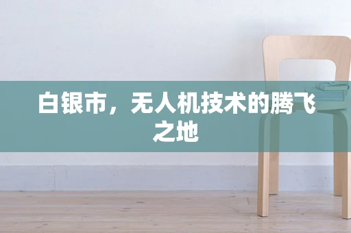 白银市，无人机技术的腾飞之地