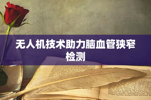 无人机技术助力脑血管狭窄检测