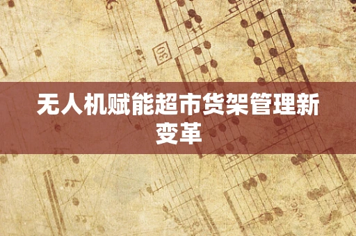 无人机赋能超市货架管理新变革