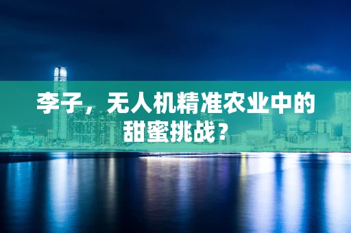 李子，无人机精准农业中的甜蜜挑战？