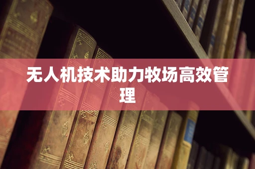 无人机技术助力牧场高效管理