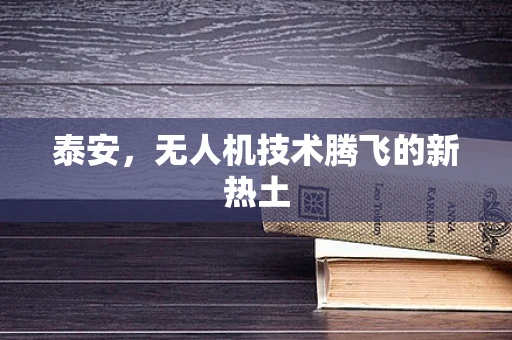 泰安，无人机技术腾飞的新热土