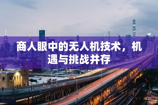 商人眼中的无人机技术，机遇与挑战并存
