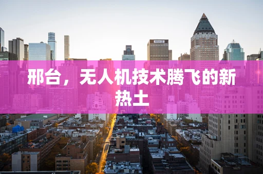 邢台，无人机技术腾飞的新热土