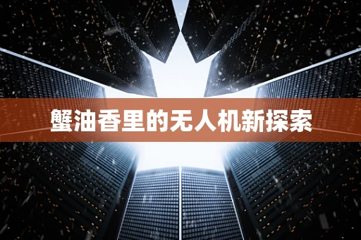蟹油香里的无人机新探索