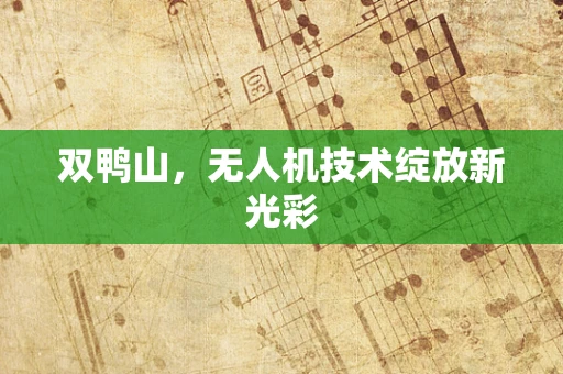 双鸭山，无人机技术绽放新光彩