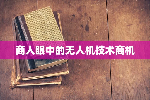 商人眼中的无人机技术商机