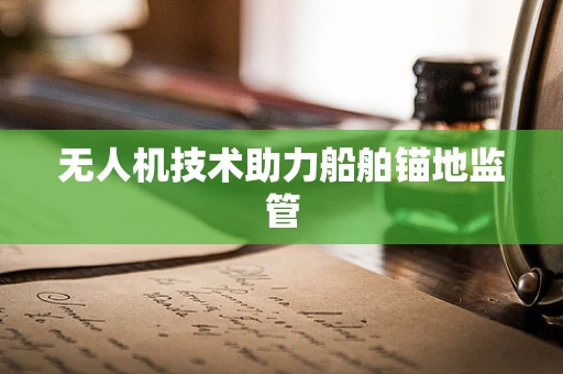 无人机技术助力船舶锚地监管