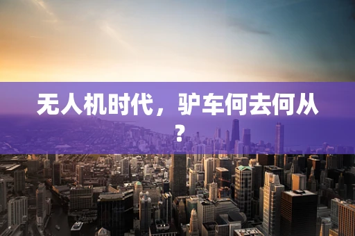 无人机时代，驴车何去何从？