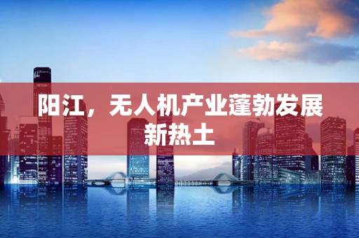 阳江，无人机产业蓬勃发展新热土