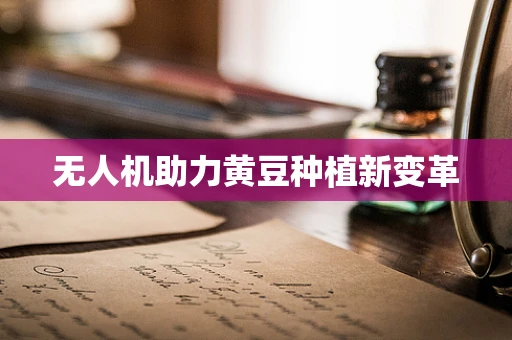 无人机助力黄豆种植新变革