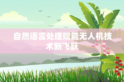 自然语言处理赋能无人机技术新飞跃