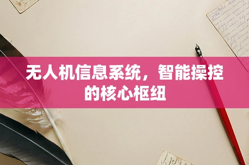 无人机信息系统，智能操控的核心枢纽