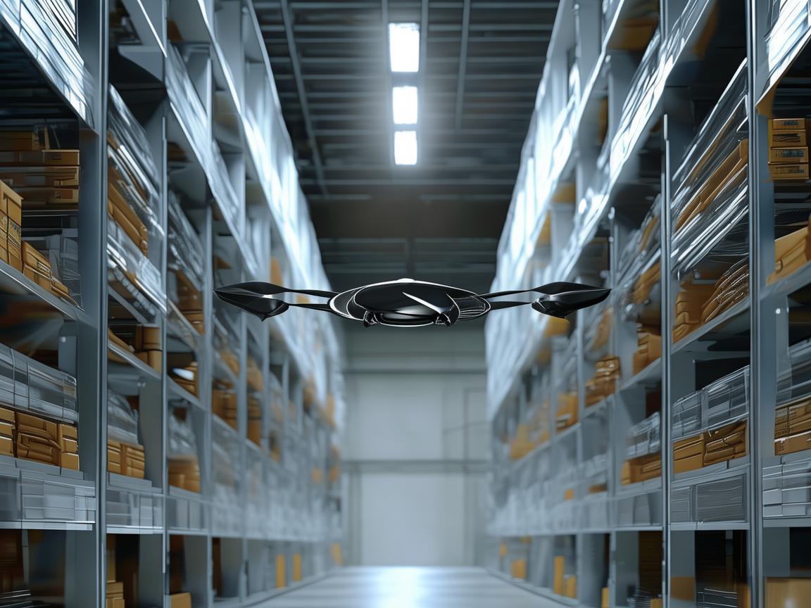 无人机与储物架,智能仓储新搭档