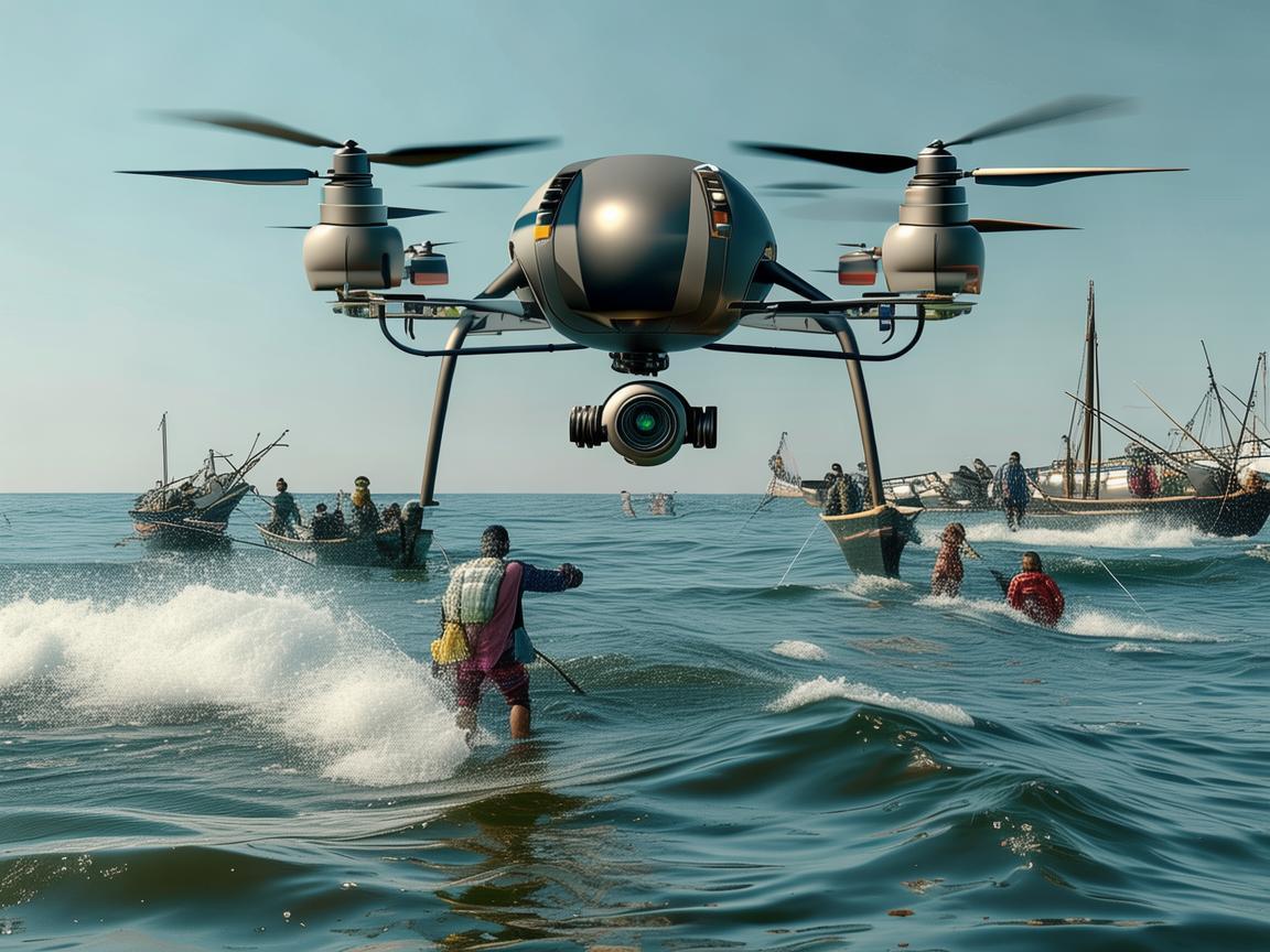 无人机助力,渔民捕捞新飞跃