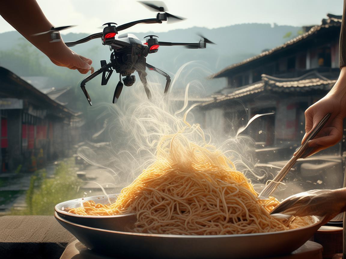 无人机助力烩面飘香万里