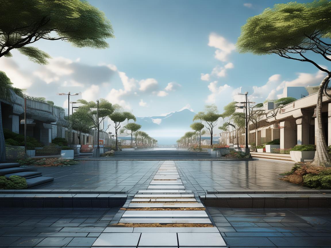 无人机助力绿地广场草坪养护