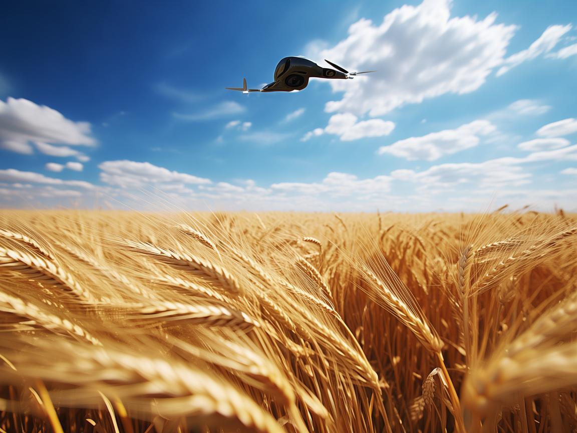 大麦田上的无人机新视界