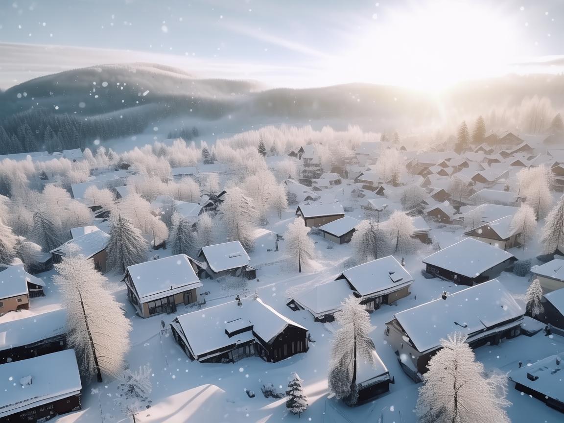 小雪时节,无人机别样视角瞰冬景 小雪时节,无人机别样视角瞰冬景