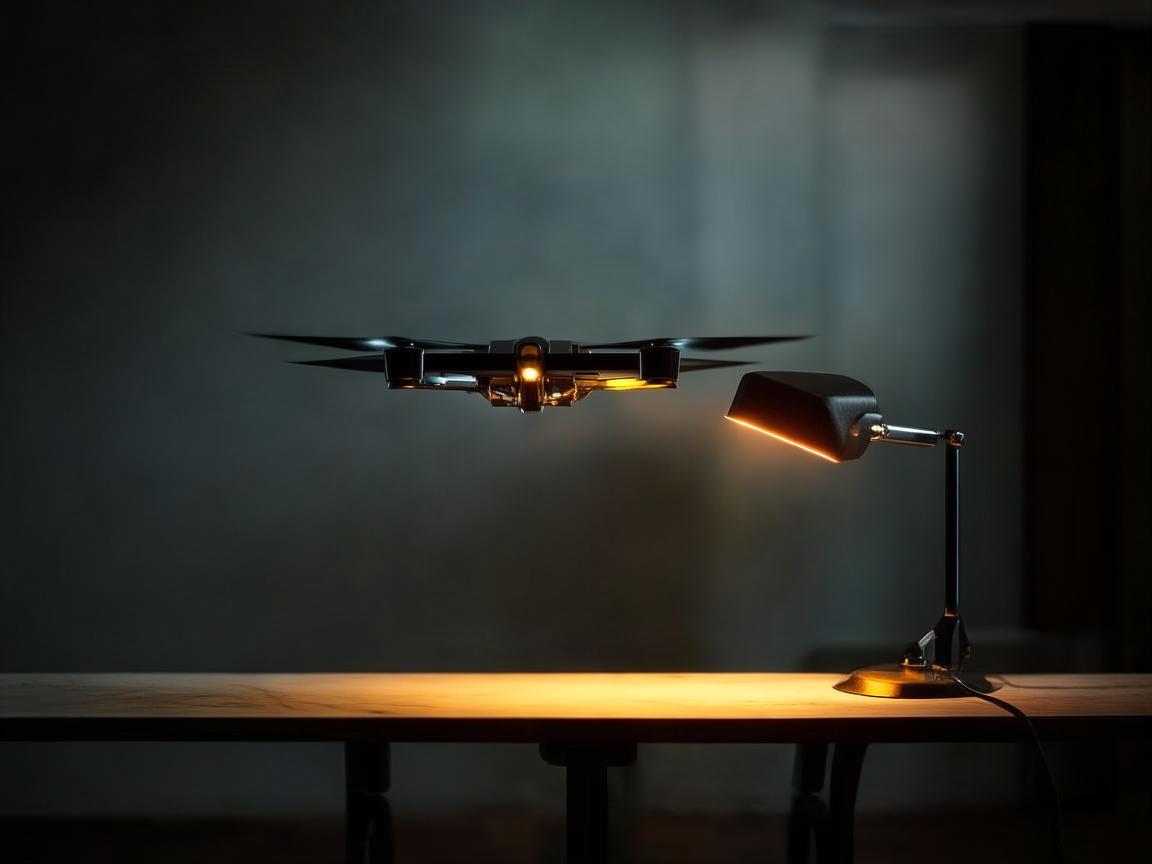 无人机与台灯，科技融合下的奇妙探索