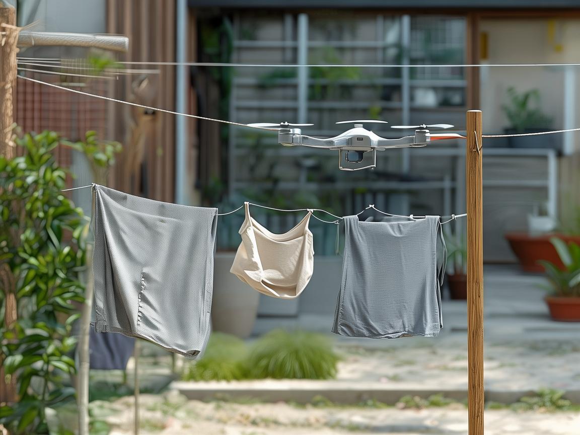 无人机与晾衣杆，科技碰撞出的便捷生活新火花