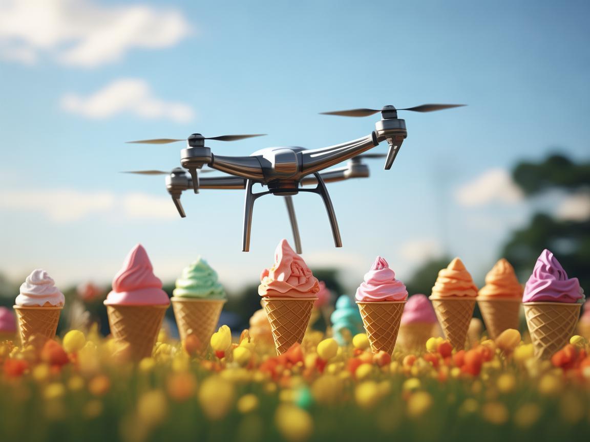无人机与冰淇淋的奇妙邂逅