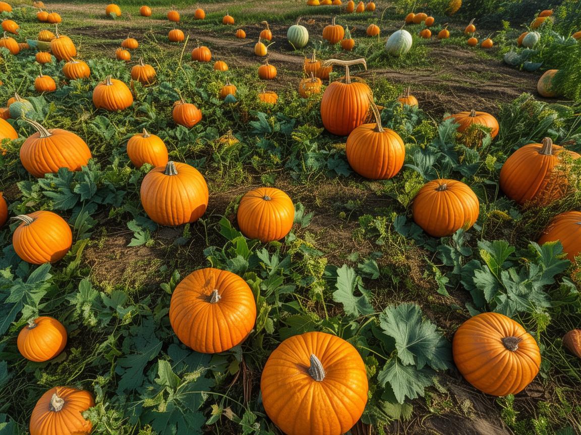 无人机视角下的南瓜别样风采