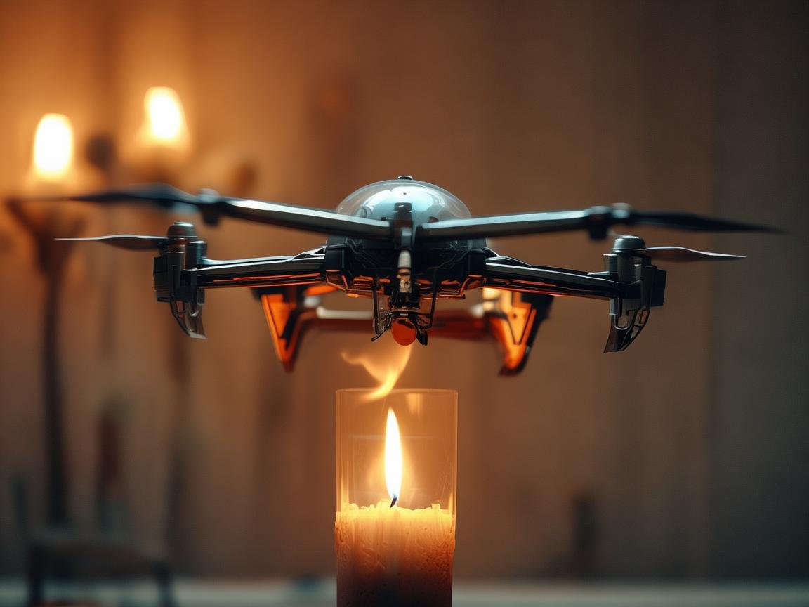 无人机与蜡烛，科技与传统的奇妙交织